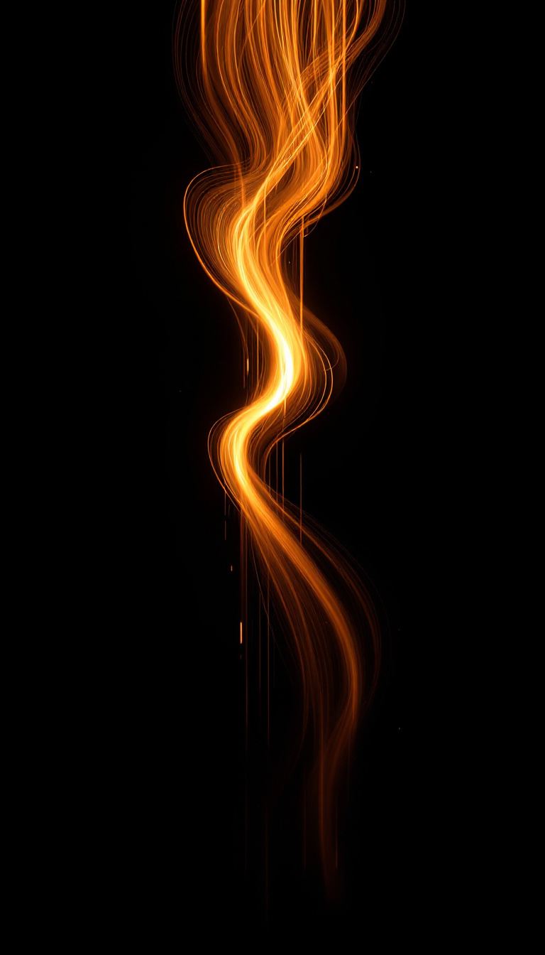 Traza de movimiento con interrupciones. Composición vertical.